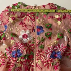 Jupe Hesperus Premium Midi, Broderie Florale, Taille S, Jaune, Avec Doublure